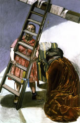 Left Hand Panel of
Paula Rego’s Triptych
The Pillowman, 2004.
