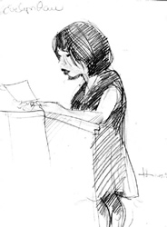Heather Spears - Artist Sketch of Evelyn Lau