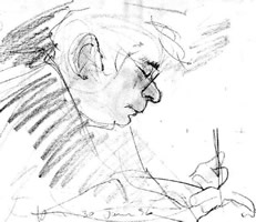Heather Spears - Artist Sketch of Seamus Heaney
