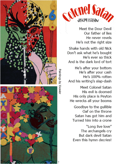 Xxavier - Paintings, Joseph Kitson - Colonel Satan (image of poem)