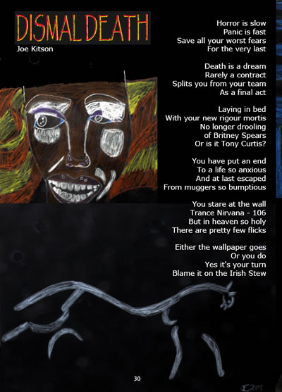 Joseph Kitson -  Dismal Death (image of poem), Ian Stewart - Drawings