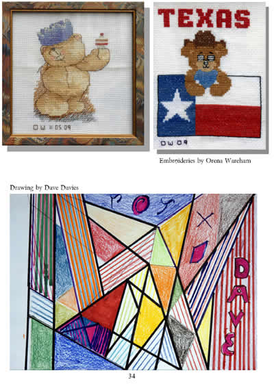 Orena Wareham - Embroideries, Dave Davies - Drawing