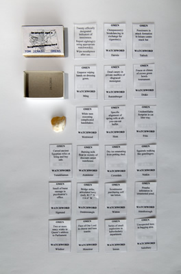 Matchbox 12 with contents laid out