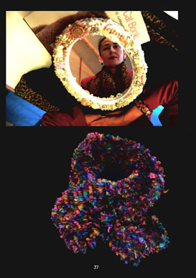 Photographs of mirror and scarf
