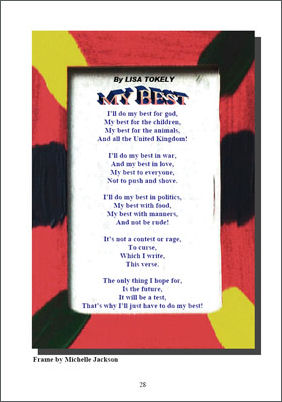 Poem in a frame by Lisa Tokely