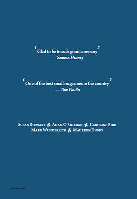 Oxford Poetry XIII no. 1 back cover