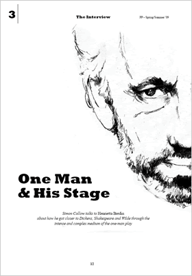drawing of Simon Callow