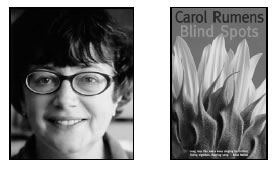 author photo and book cover