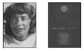 author photo and book cover
