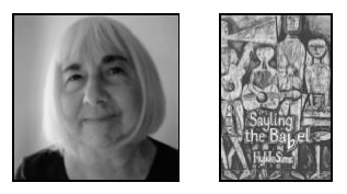 author photo and book cover
