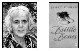 author photo and book cover