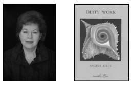 author photo and book cover