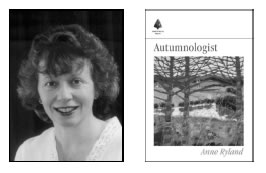 author photo and book cover