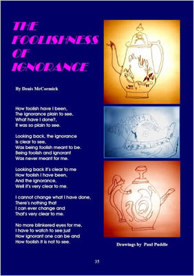 Shows line drawings of teapots.