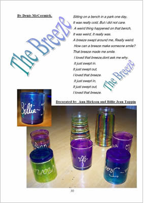 Photo of decorated glasses and jars.