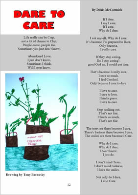 Picture on page shows pot plants bearing labels 'Instant hot chocolate drink'.