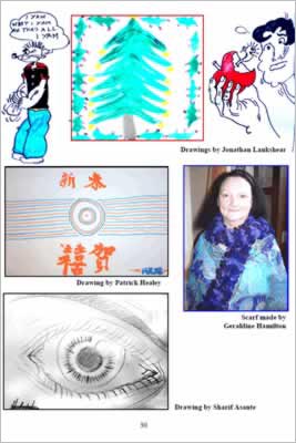 a mix of line drawings