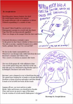 shows poem on page with Joseph's drawings to accompany the poems