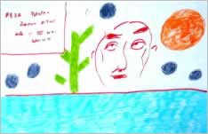 drawing showing faces by Reza Parto Azam