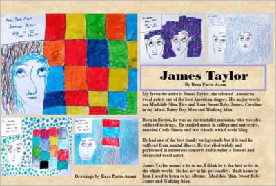 Drawings showing faces.