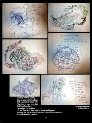Line drawings representing anarchy.