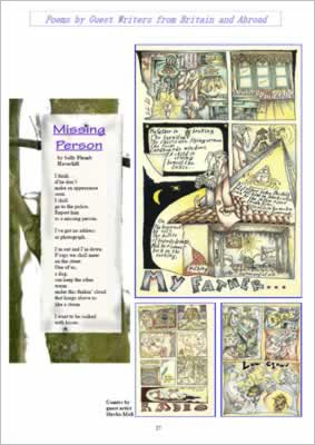 Shows layout of page.