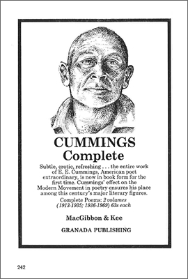 advert for EE Cummings Collected Poems