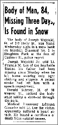 Cutout from a newspaper