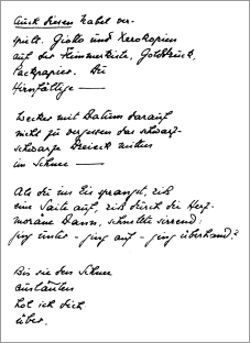 Holograph by Franz Wurm of the poem above