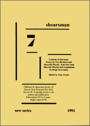 Shearsman 7 New Series - Cover Page