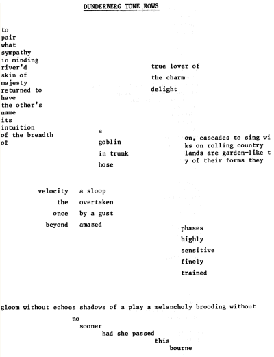 John Perlman - Dunderberg Tone Rows