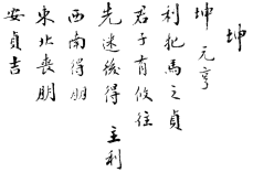 from The I Ching - The Book of Changes - Kun (the soft and yielding) - original text in Chinese