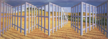 Patrick Hughes - White Railings, 2000